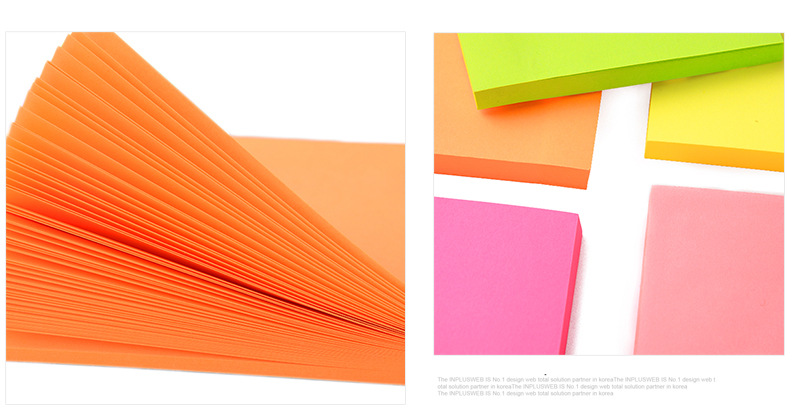Foreign Trade Hot Sale Office Stationery Fluorescent Color Mixed Color Note Paper Color Message Sticker Post-It Notes Factory Wholesale