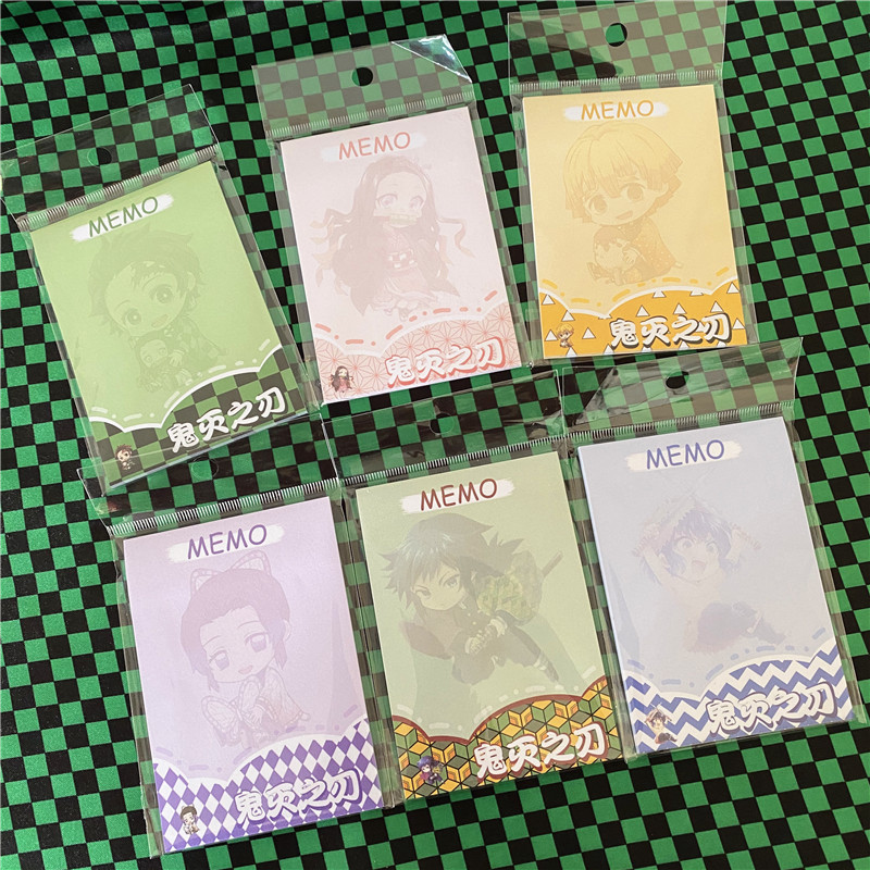 Ghost Killing Blade Sticky Note Ghost Killing Peripheral Notepad Student Supplies Creative Cool Stationery Convenient Sign Any Sticker