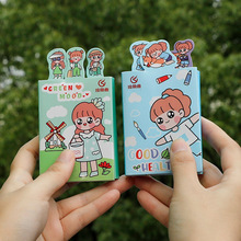 Korean Creative Simple Student Fluorescent Color Sticky Note Arrow Flat Head Pet Post-It Note Sticker Factory Wholesale