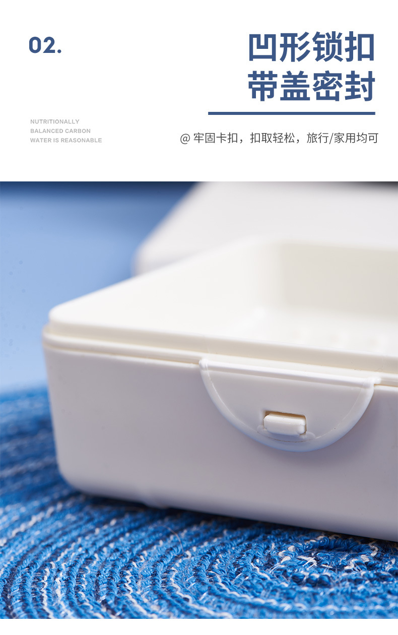 Creative Portable Luggage Soap Box Travel Double Layer Waterproof Soap Dish Plastic Drain Handmade Soap Storage Box