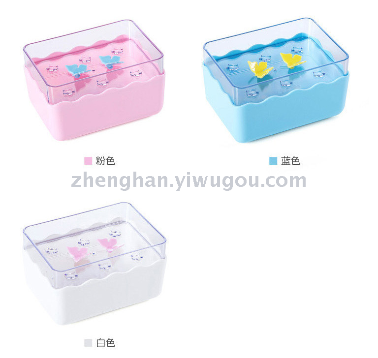Double soap box can be leached soap rack bathroom creative soap box cute soap shelves