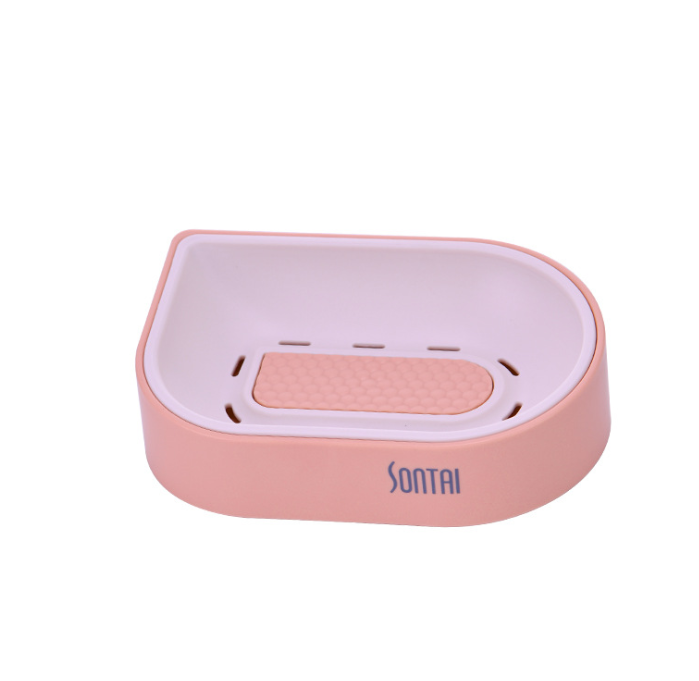 Blue Simple Style Soap Dish Soap Dish Double-Layer Draining Soap Soap Box Simple European Soap Holder