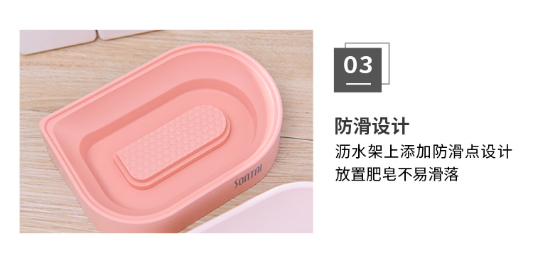 Blue Simple Style Soap Dish Soap Dish Double-Layer Draining Soap Soap Box Simple European Soap Holder