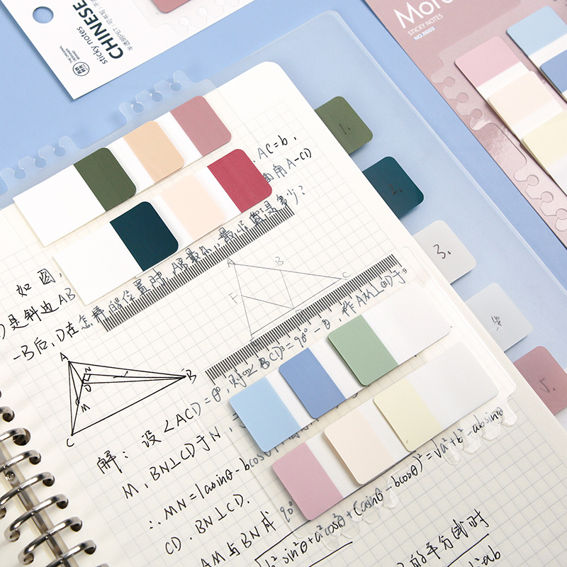 Creative Pet Loose-Leaf Morandi Sticky Notes Simple Ins Fresh Index Note Paper Translucent Note Sticker