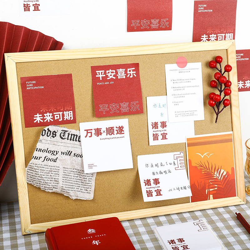 Yilan Creative Text Sticky Notes Personality Can Be Pasted Notepad Journal Decoration Message Material Can Be Torn Note Sticker