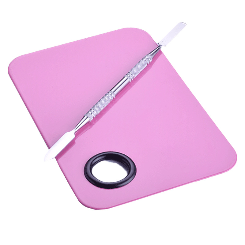Factory Direct Sales Beauty Manicure Implement Stainless Steel Makeup Palette Nail Makeup New Palette Set