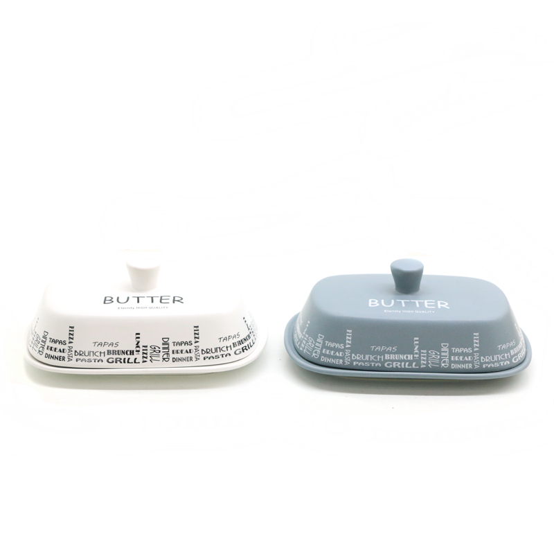 Ou with cover dust-proof butter dish tray bread cheese plate butter dish of western dessert ceramic snack plate
