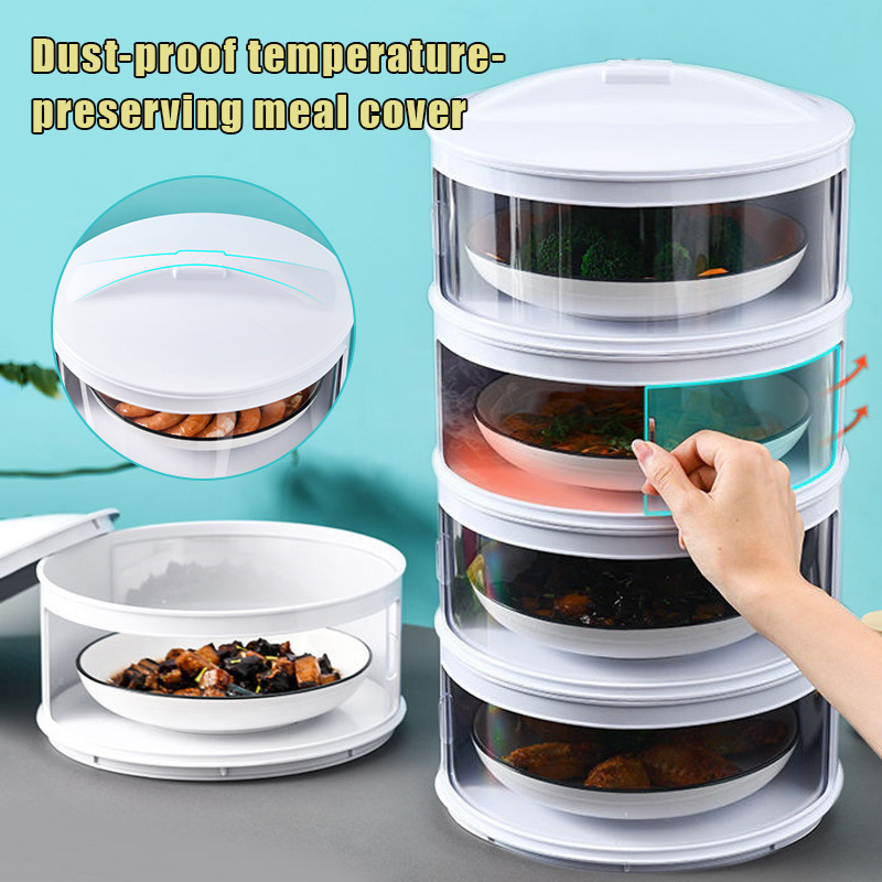 Table Leftovers Storage Box Household Dish Cover Artifact Multi-Layer Foldable Anti Fly Thermal Preservation Dustproof Vegetable Cover