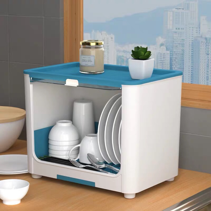 Kitchen cupboards Household surface drain bowl stand simple Plastic Bowls chopsticks box cutlery dish tray holder with cover