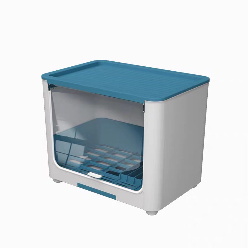 Kitchen cupboards Household surface drain bowl stand simple Plastic Bowls chopsticks box cutlery dish tray holder with cover