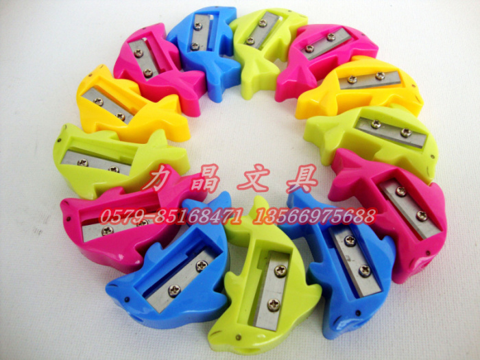 Cute mini Dolphin double screws Pencil Sharpener Pencil Sharpener Sharpener student supplies prizes