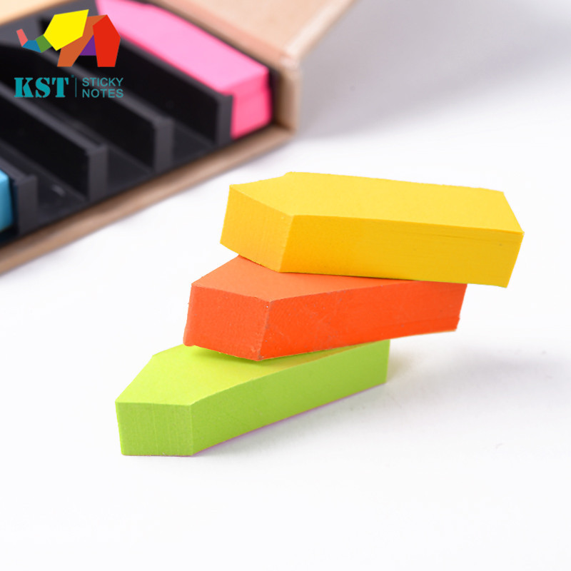 Environmental Protection Kraft Paper Shell Post-It Notes Set Note Paper Yellow Paper Fluorescent Color Message Sticker Factory Wholesale