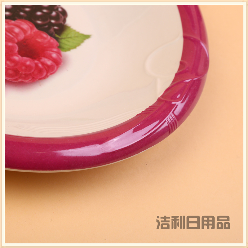 Disk dense amine color plastic plate fast food dish cover pouring rice garnish dish bone dish imitation hotel hot pot tableware commercial