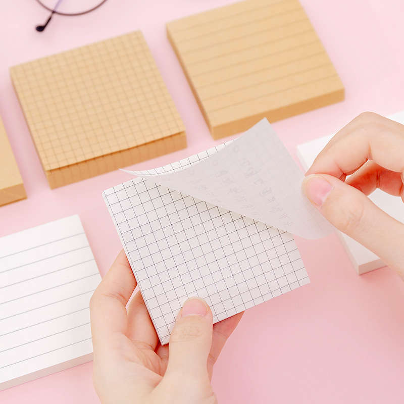 Zhishun Creative Sticky Note Blank Horizontal Line Notepad Student Message Memo Can Be Pasted Note Paper Note Sticker