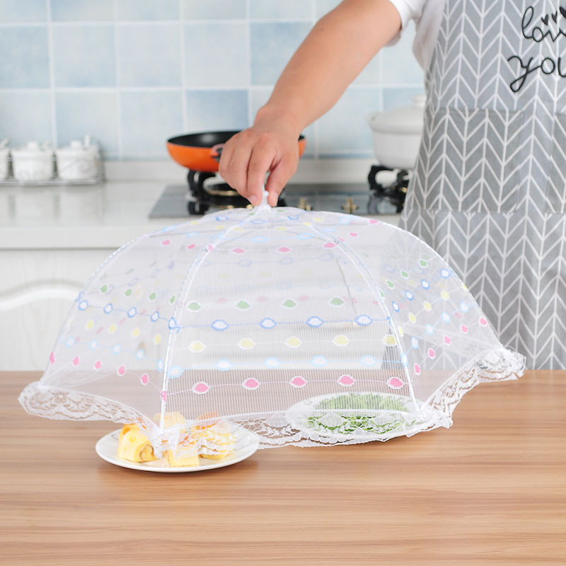 Vegetable Cover Fine Mesh Ventilated Leftovers Food Cover Table Cover Removable and Washable Dish Cover Vegetable Cover