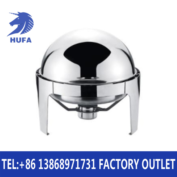 Hotel supplies round full cover dining stoven chafing  dish stainless steel kitchenwarestove