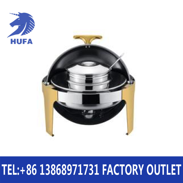 Hotel supplies round full cover dining stoven chafing  dish stainless steel kitchenwarestove