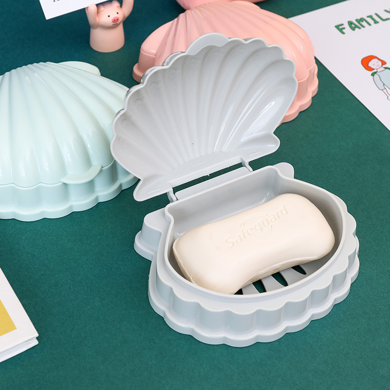 Cartoon Cute Soap Dish Minimalist Creative Personal Household Toilet Drain with Cover Double-Layer Soap Storage Box