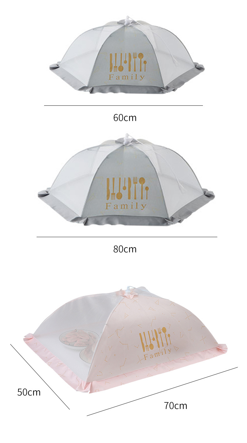 Vegetable Cover in Stock Wholesale 2021 New Multi-Specification Cover Vegetable Cover Folding Dining Table Dish Umbrella Home Fashion Simple Vegetable Cover