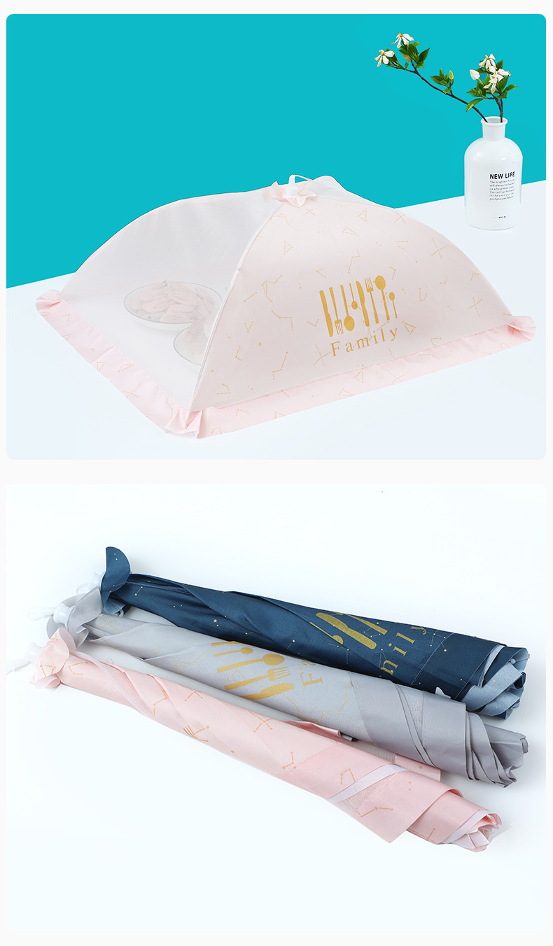 Vegetable Cover in Stock Wholesale 2021 New Multi-Specification Cover Vegetable Cover Folding Dining Table Dish Umbrella Home Fashion Simple Vegetable Cover