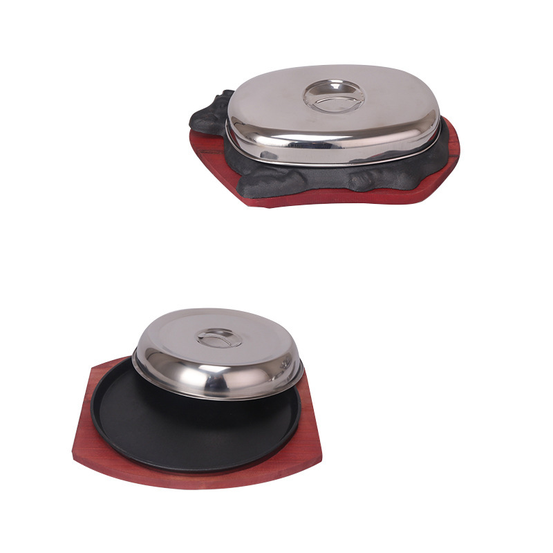 Plate Cover Heightened Stainless Steel Dish Cover Vegetable Cover Tray Cover Teppanyaki Cover Dining Table Dust Cover