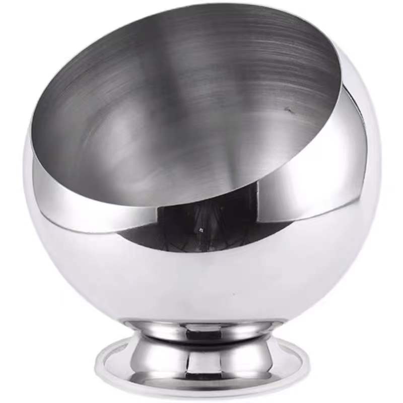 Zhenghang Stainless Steel Buffet Side Dish Bowl Salad Bowl Side Dish Bowl with Cover Hot Pot Buffet Sauce Oblique Bowl