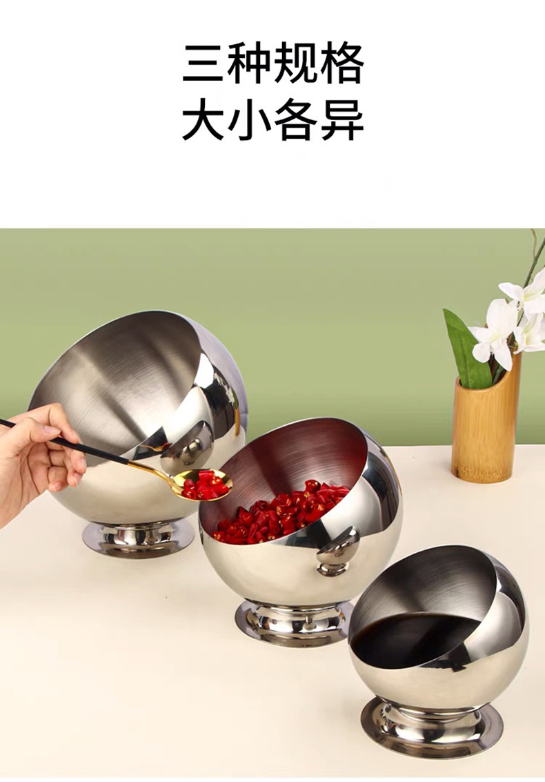 Zhenghang Stainless Steel Buffet Side Dish Bowl Salad Bowl Side Dish Bowl with Cover Hot Pot Buffet Sauce Oblique Bowl Zhenghang Stainless Steel Buffet Side Dish Bowl Salad Bowl Side Dish Bowl with Cover Hot Pot Buffet Sauce Oblique Bowl