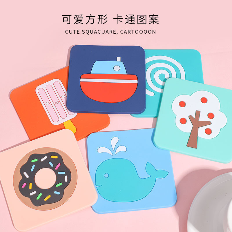Heat Proof Mat Anti-Scald and Heat-Resistant Household Coasters Waterproof Cartoon Fruit Dining Table Table Cover Dish Service Plate Potholder Plate Cup Mat