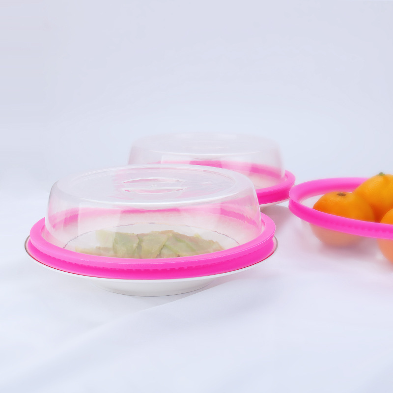 Household Stackable Refrigerator Bowl Dish Fresh Cover Vegetable Cover Microwave Oven Special Heating Silicone Cover Universal Sealed Lid