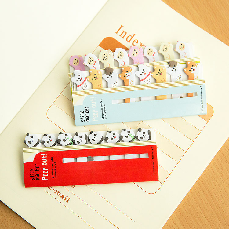 Cute Japan and South Korea Stationery Regimented Rows Animal Bookmarks Post-It Notes n ci tie Note Pad Notes Message Sticker