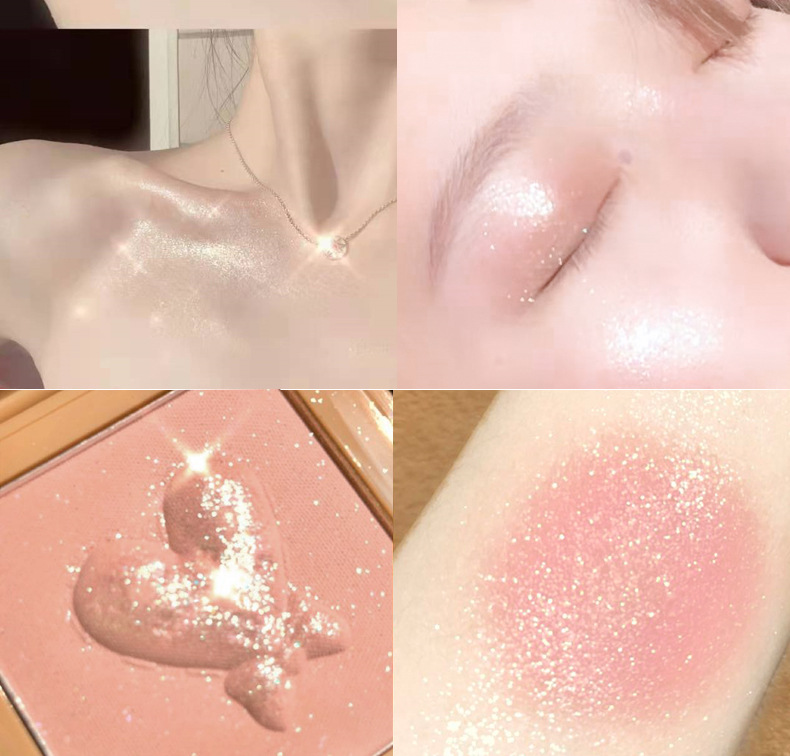 Xixi Fairy Diamond in the Debris Highlight Blush Makeup Palette Pearlescent Sparkling Eye Shadow Dual-Use Makeup Collection Peach Milk Tea Xixi Fairy Diamond in the Debris Highlight Blush Makeup Palette Pearlescent Sparkling Eye Shadow Dual-Use Makeup Collection Peach Milk Tea