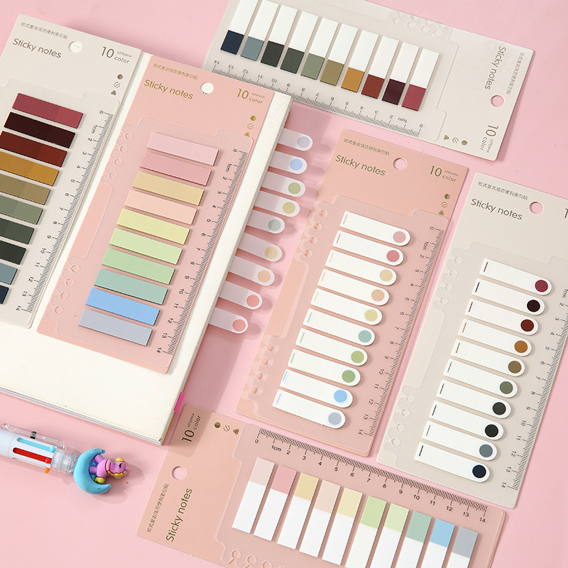 Yue Lu Pet Retro Loose-Leaf Index Sticky Notes Fresh Journal-Foot Collage Material Note Sticker Cross-Border Wholesale