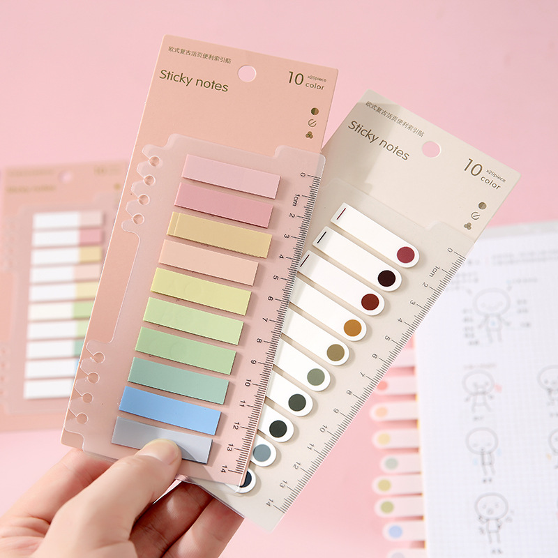Yue Lu Pet Retro Loose-Leaf Index Sticky Notes Fresh Journal-Foot Collage Material Note Sticker Cross-Border Wholesale