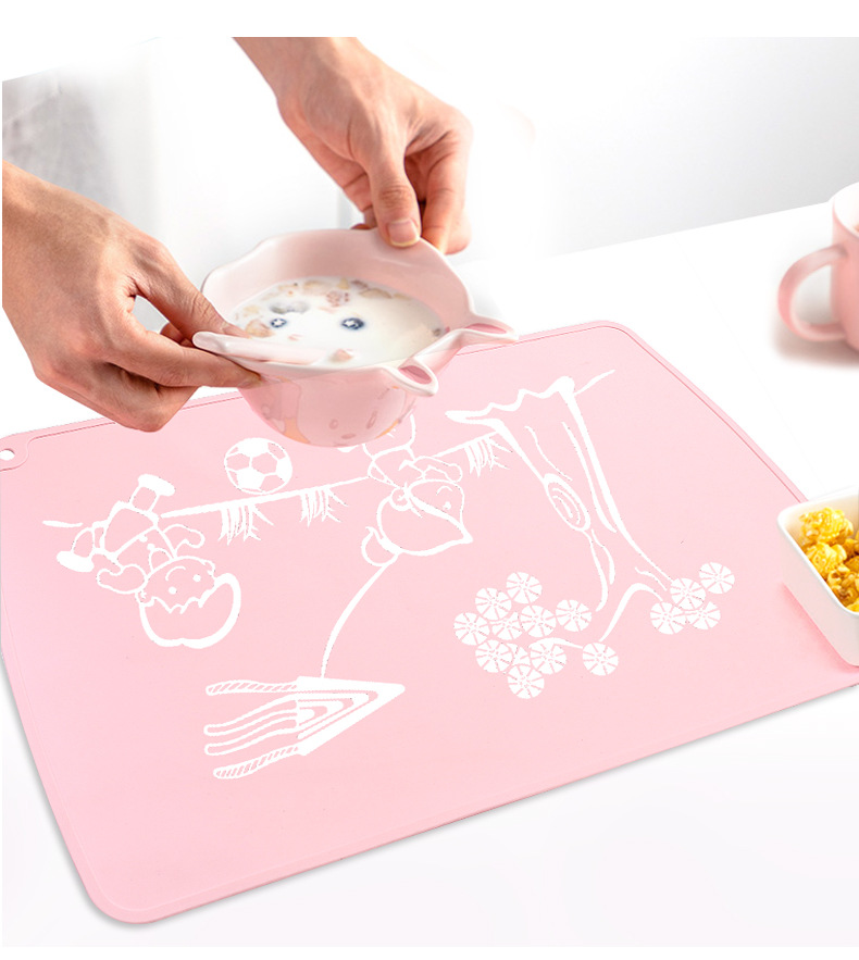 Children's Placemat Cartoon Pattern Infant Eating Dining Table Cushion Heat Insulation Foldable Student Tableware Mat Children's Placemat Cartoon Pattern Infant Eating Dining Table Cushion Heat Insulation Foldable Student Tableware Mat