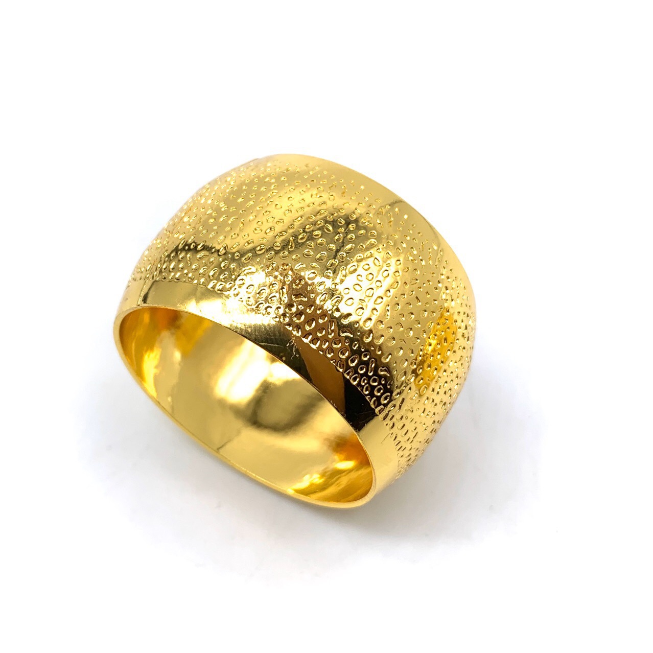 Hotel Model Room Banquet Table European Metal Napkin Ring Napkin Ring Napkin Ring round Frosted Gold