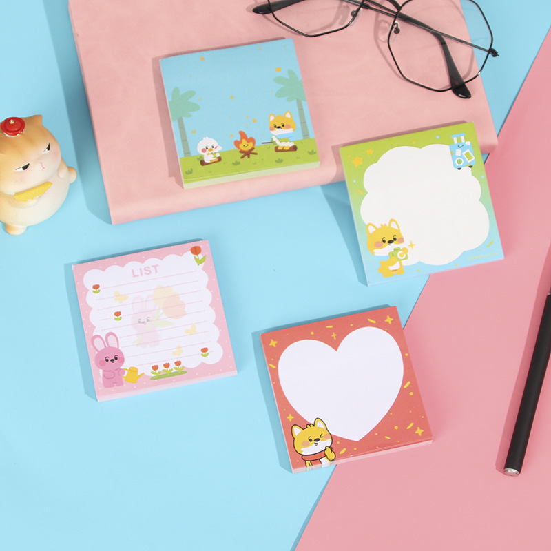 Factory Customized Cartoon Shaped Sticky Notes Series Notepad Office Cute Note Sticker Creative Sticky Note Sticky Notes Customized