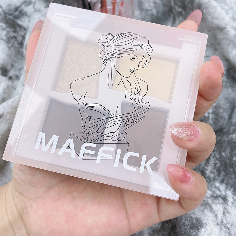 Maffick Maffick Sculptor Four Colors Contour Compact High Gloss Crouching Silkworm Matte Brightening Nose Shadow Makeup Palette
