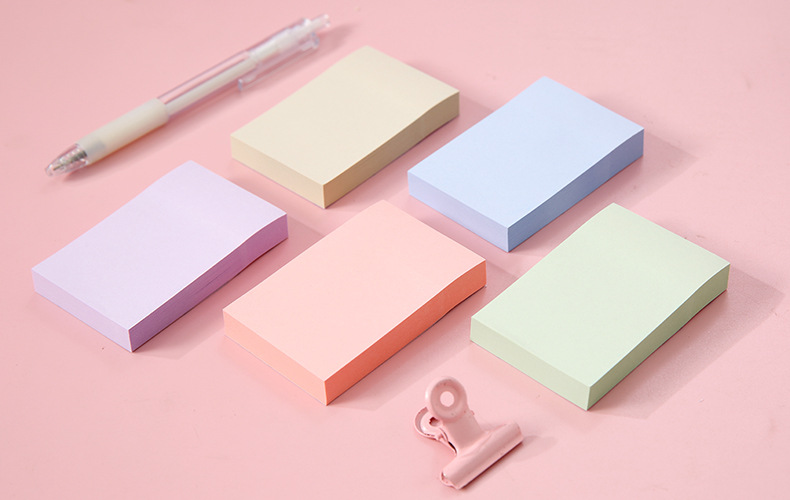 Creative Solid Color Sticky Notes Mamo Pad Memo Notepaper Morandi 100 Students Sticky Note Note Sticker