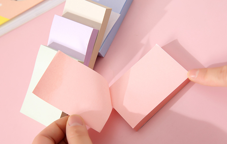 Creative Solid Color Sticky Notes Mamo Pad Memo Notepaper Morandi 100 Students Sticky Note Note Sticker