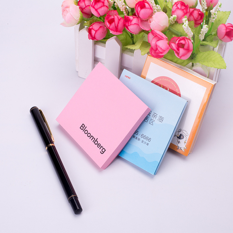 Factory Advertising Sticky Notes Customized Loan Portfolio Notepad Customized Special-Shaped Color Note Sticker Printable Logo