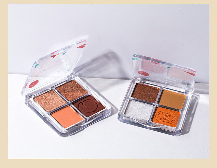 Tiktok Same Style Four Color Eyeshadow Palette Earth Color Student Cheap Style Lazy Eyeshadow Waterproof Not Smudge Internet Celebrity Live Broadcast Tiktok Same Style Four Color Eyeshadow Palette Earth Color Student Cheap Style Lazy Eyeshadow Waterproof Not Smudge Internet Celebrity Live Broadcast