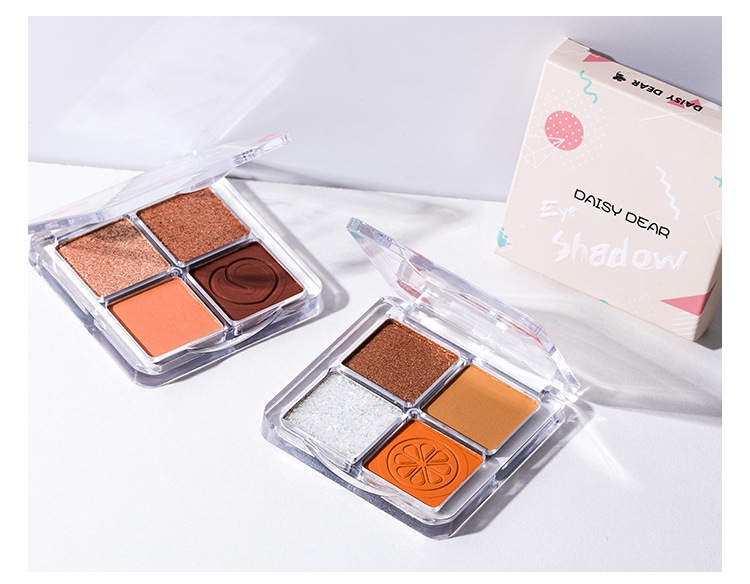 Tiktok Same Style Four Color Eyeshadow Palette Earth Color Student Cheap Style Lazy Eyeshadow Waterproof Not Smudge Internet Celebrity Live Broadcast Tiktok Same Style Four Color Eyeshadow Palette Earth Color Student Cheap Style Lazy Eyeshadow Waterproof Not Smudge Internet Celebrity Live Broadcast