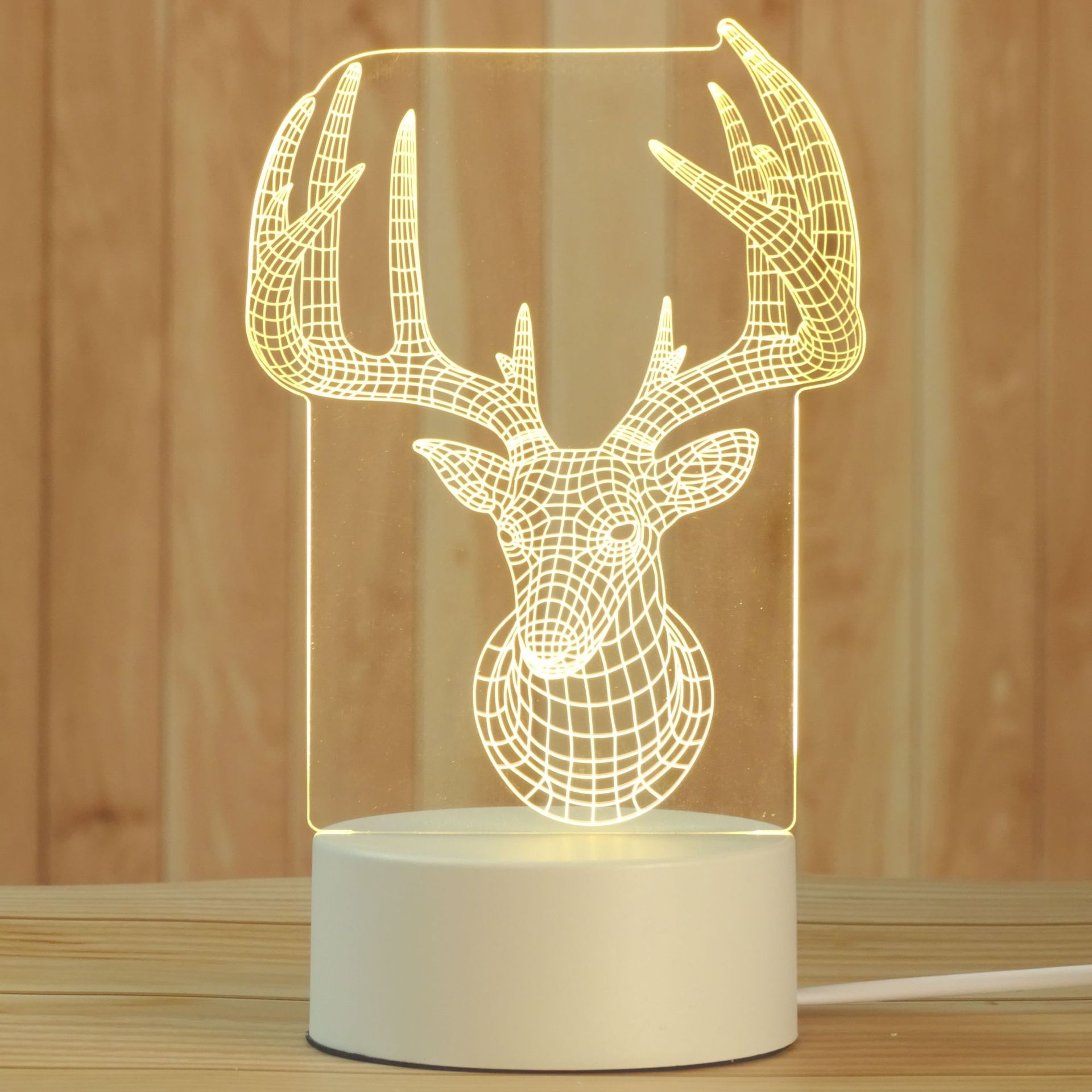 Creative 3D Small Night Lamp Children's Bedroom Plugin LED Lighting Acrylic Gift Moon Light Customized Table Lamp Creative 3D Small Night Lamp Children's Bedroom Plugin LED Lighting Acrylic Gift Moon Light Customized Table Lamp