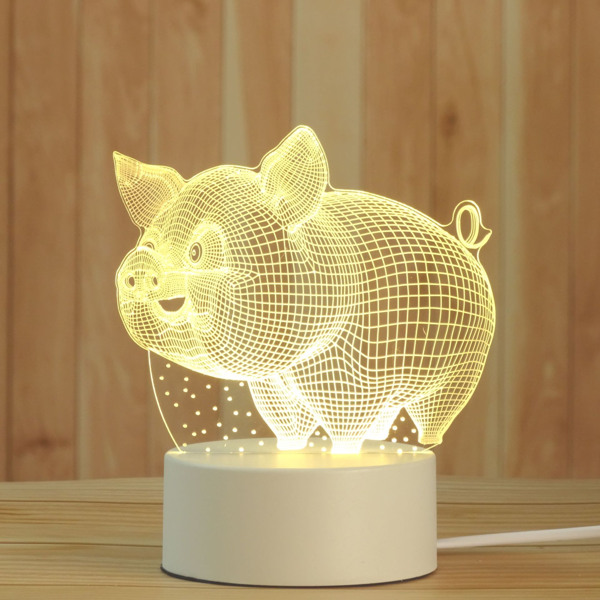 Creative 3D Small Night Lamp Children's Bedroom Plugin LED Lighting Acrylic Gift Moon Light Customized Table Lamp Creative 3D Small Night Lamp Children's Bedroom Plugin LED Lighting Acrylic Gift Moon Light Customized Table Lamp