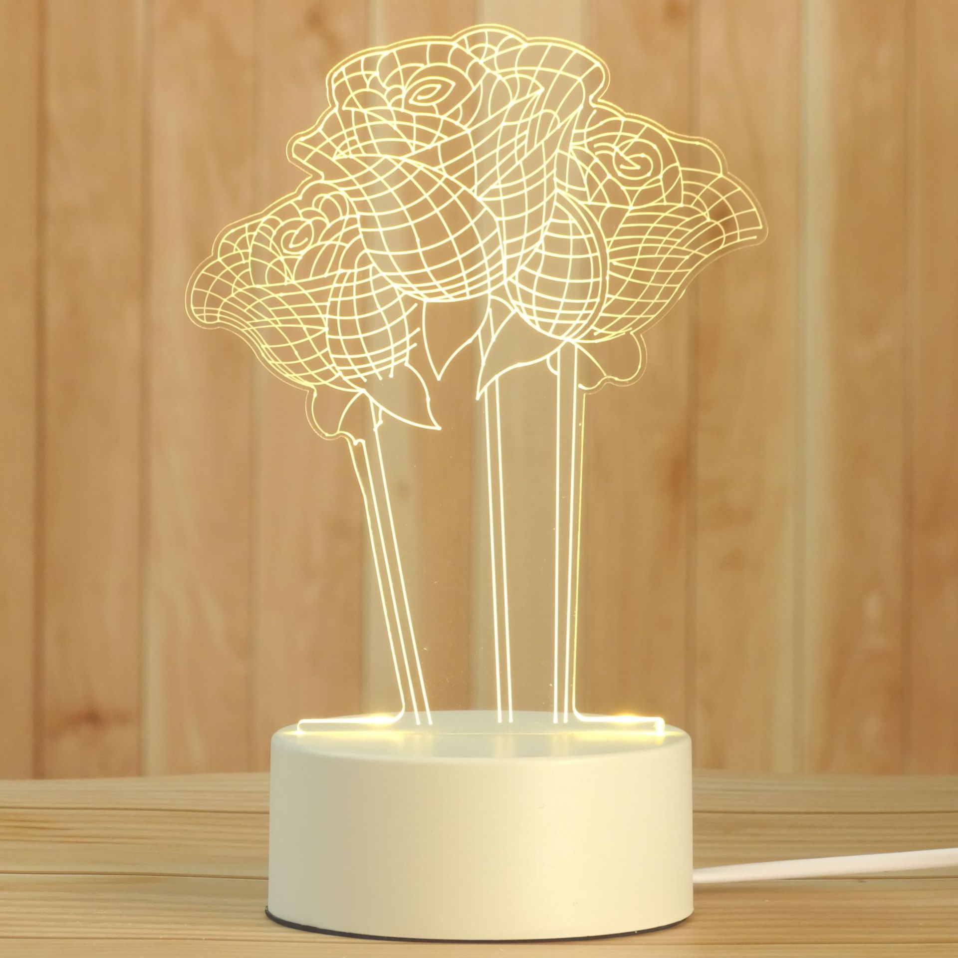 Creative 3D Small Night Lamp Children's Bedroom Plugin LED Lighting Acrylic Gift Moon Light Customized Table Lamp Creative 3D Small Night Lamp Children's Bedroom Plugin LED Lighting Acrylic Gift Moon Light Customized Table Lamp