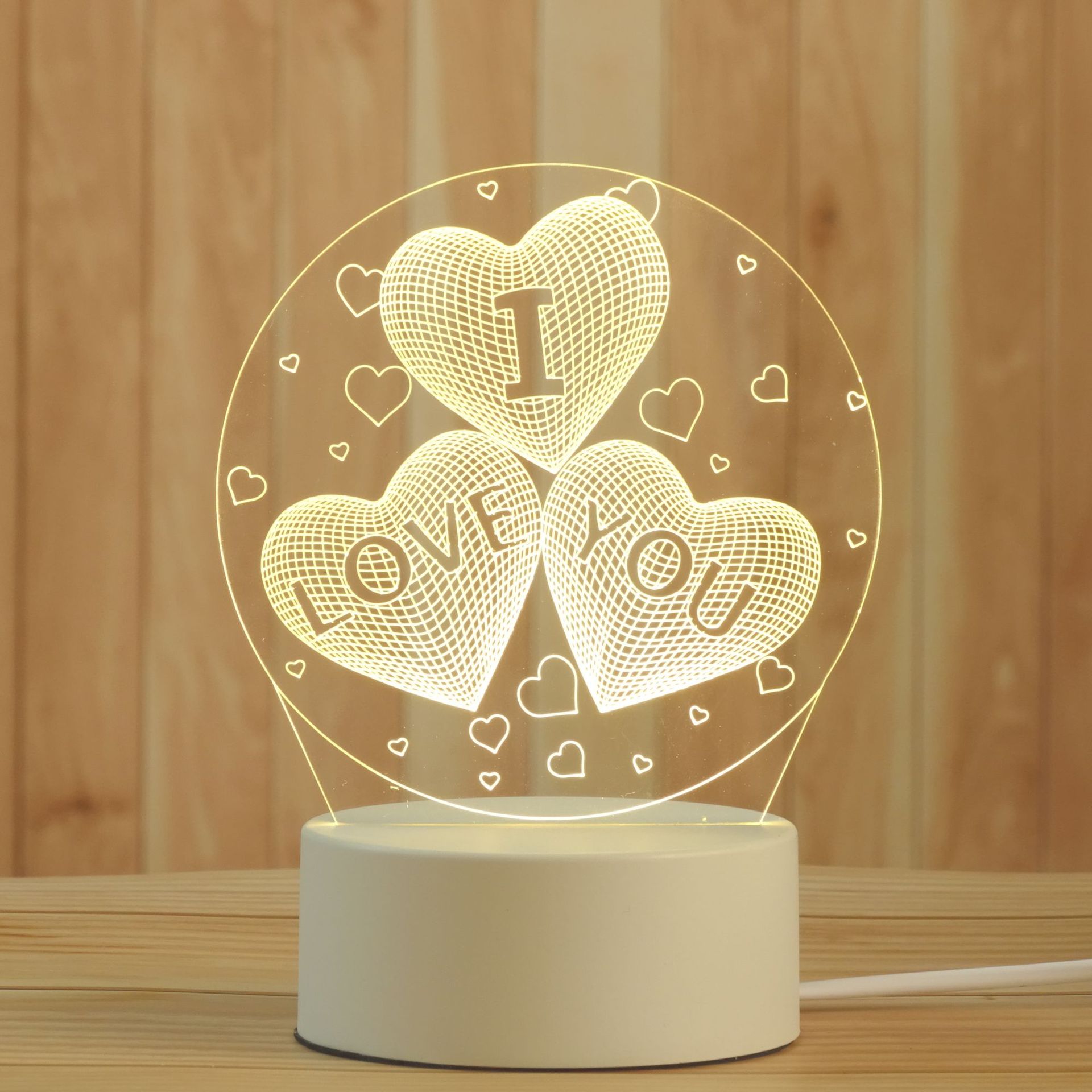 Creative 3D Small Night Lamp Children's Bedroom Plugin LED Lighting Acrylic Gift Moon Light Customized Table Lamp Creative 3D Small Night Lamp Children's Bedroom Plugin LED Lighting Acrylic Gift Moon Light Customized Table Lamp