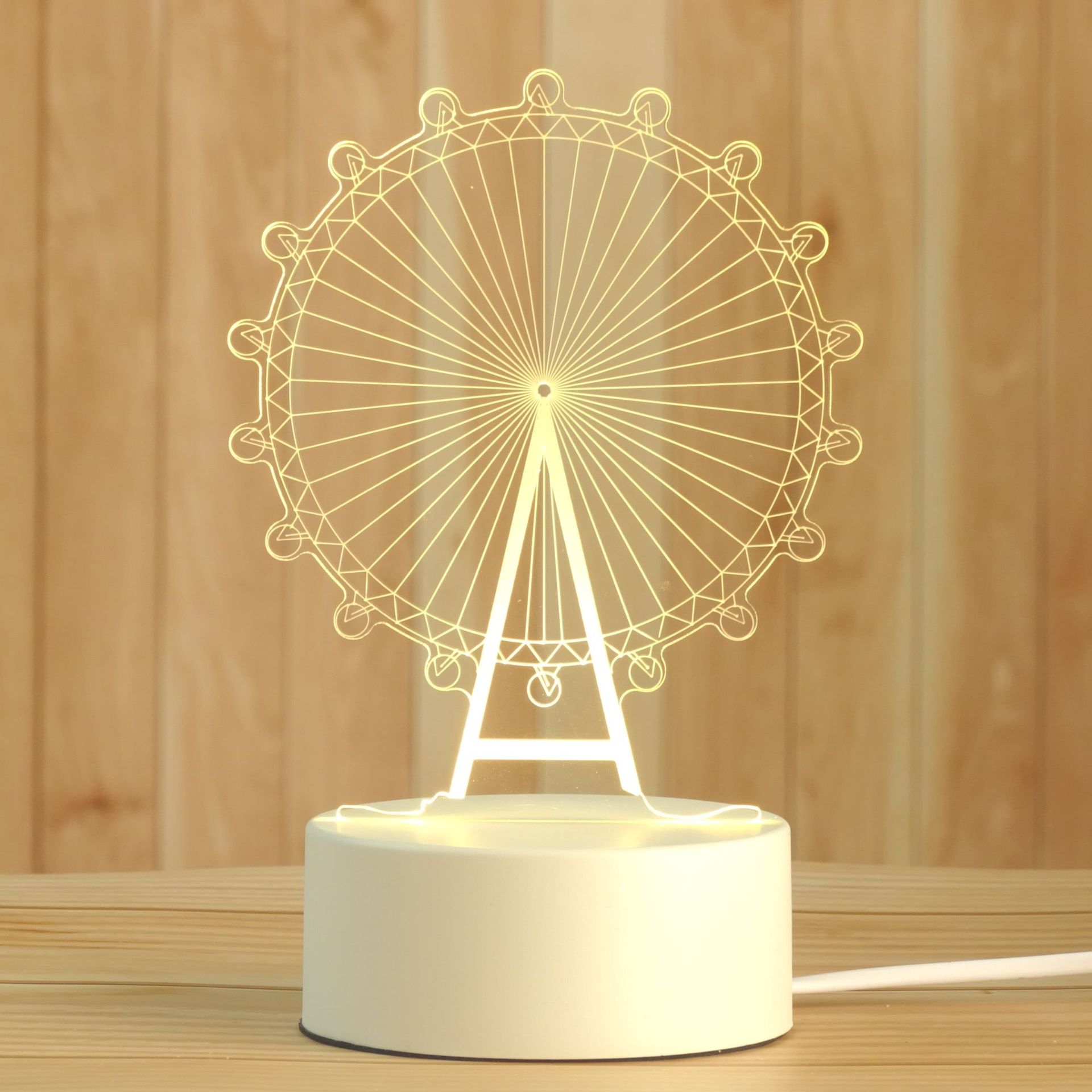 Creative 3D Small Night Lamp Children's Bedroom Plugin LED Lighting Acrylic Gift Moon Light Customized Table Lamp Creative 3D Small Night Lamp Children's Bedroom Plugin LED Lighting Acrylic Gift Moon Light Customized Table Lamp