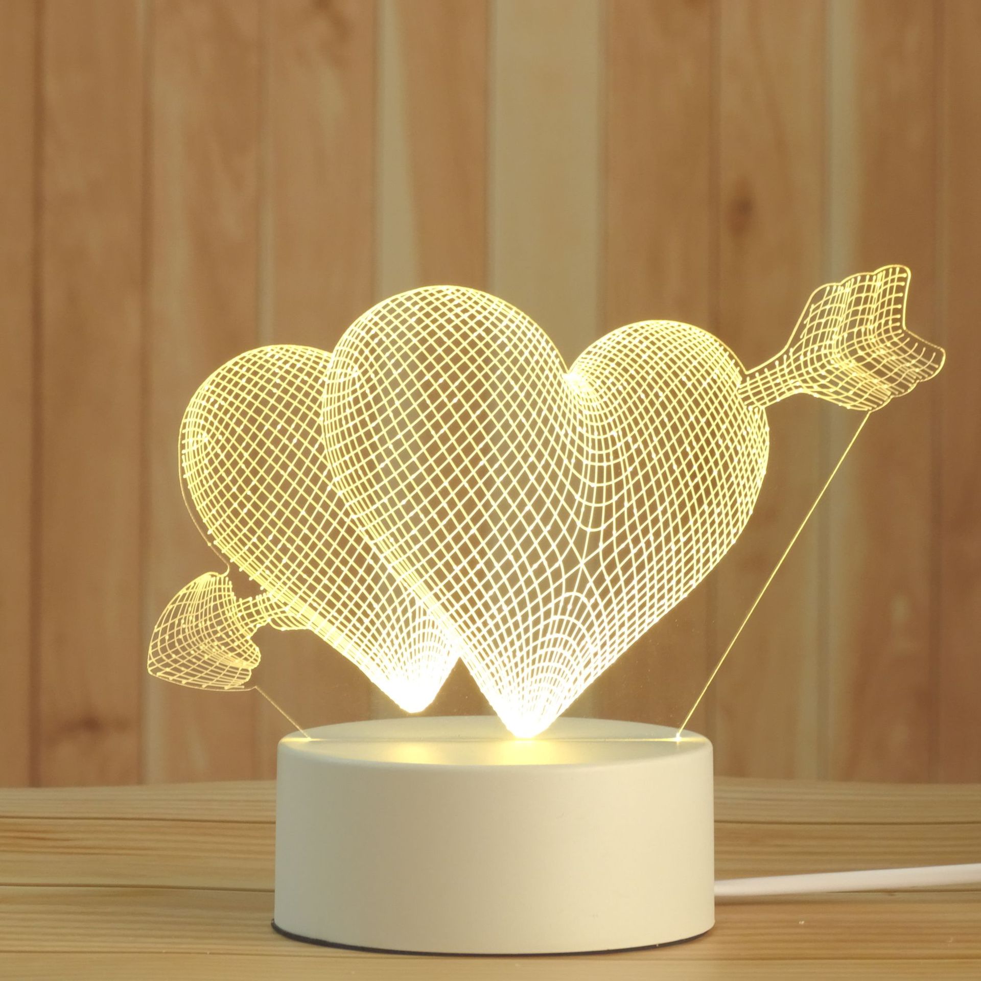 Creative 3D Small Night Lamp Children's Bedroom Plugin LED Lighting Acrylic Gift Moon Light Customized Table Lamp Creative 3D Small Night Lamp Children's Bedroom Plugin LED Lighting Acrylic Gift Moon Light Customized Table Lamp
