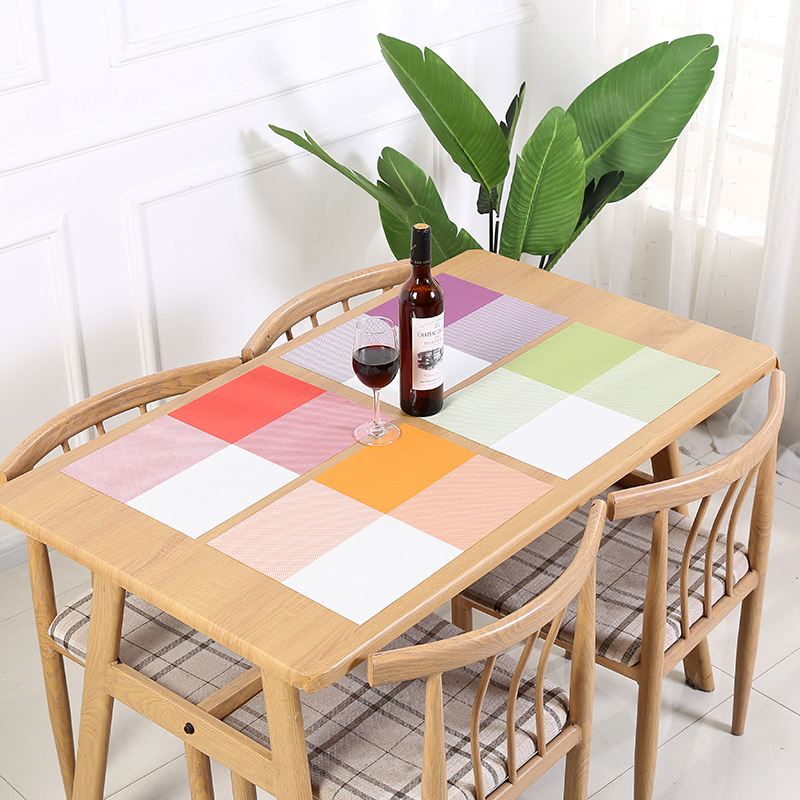 Waterproof Insulation Square Frame Splicing Bowl Mat Dish Mat PVC Coaster Creative Household Supplies Non-Slip Dining Table Cushion
