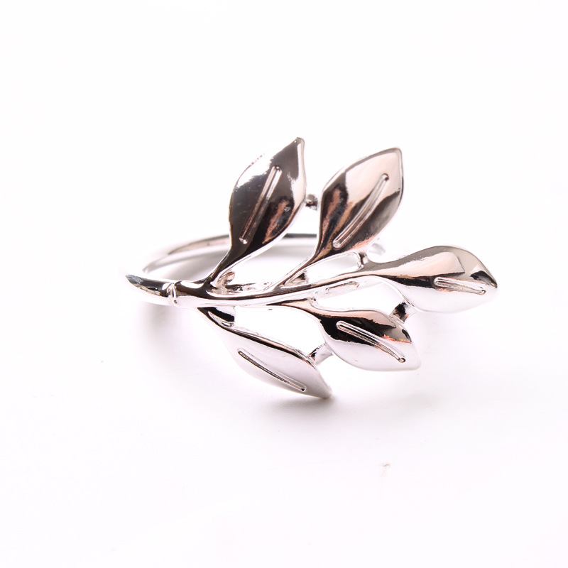 Hotel Wedding Leaf Alloy Napkin Ring Dining Table Napkin Ring Gold and Silver Color Napkin Napkin Ring Cross-Border